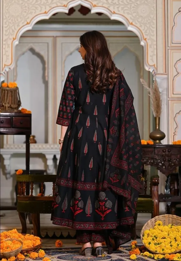 Cotton_Sequence_Katha_Printed_&_Embroidered_Angrakha_Anarkali_Suit_For_Women