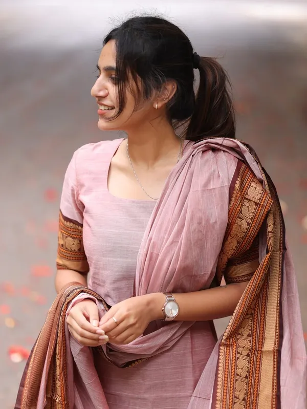 Pastel_Pink_Kanchi_Cotton_South_Cultural_Designed_Kurta_Pant_&_Dupatta_For_Women