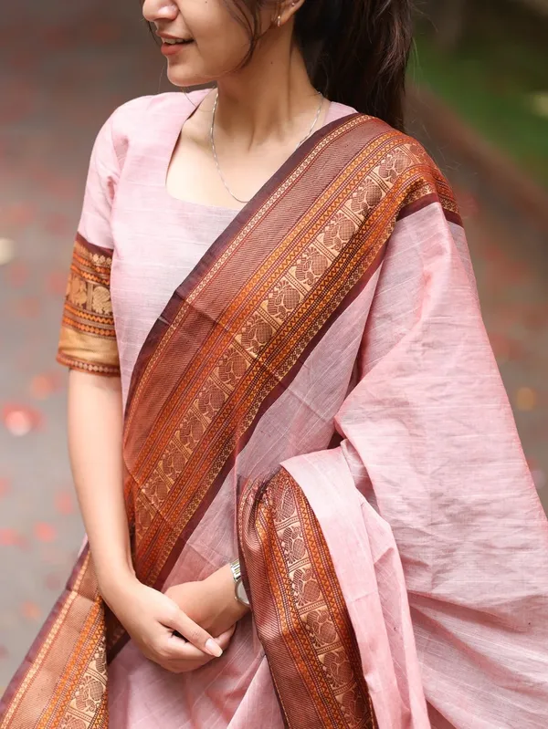 Pastel_Pink_Kanchi_Cotton_South_Cultural_Designed_Kurta_Pant_&_Dupatta_For_Women