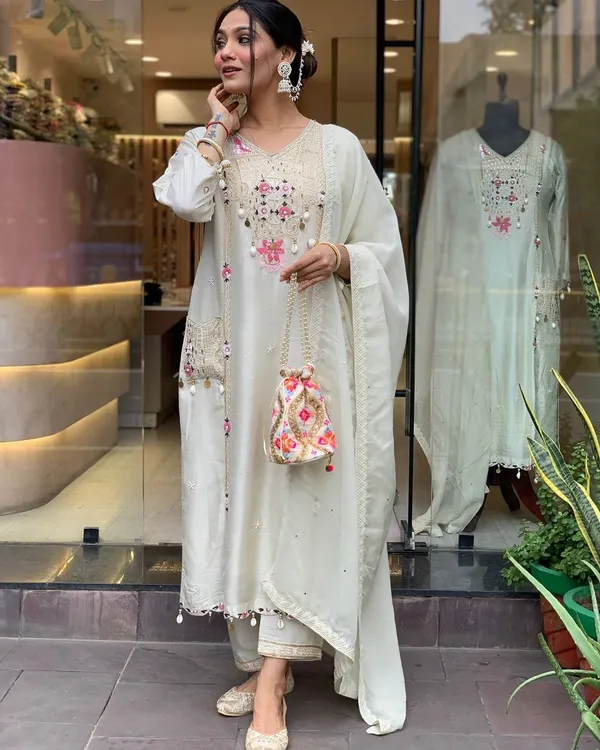 Beautiful_Rayon_Embroidered_&_Sequence_Work_Kurta_Pant_&_Dupatta_For_Women