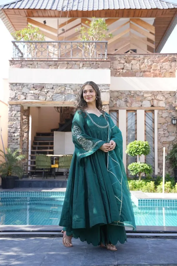 Teal_Chinon_Silk_Embroidered_Anarkali_Suit_For_Women