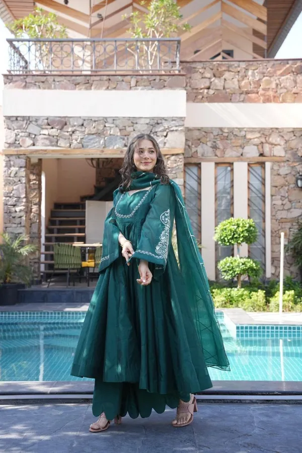 Teal_Chinon_Silk_Embroidered_Anarkali_Suit_For_Women