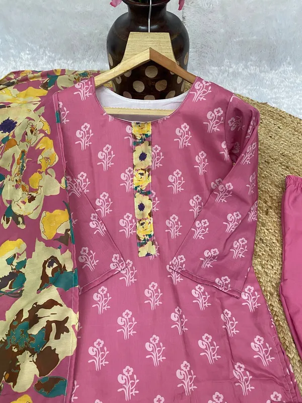 Muslin_Printed_Comfy_Kurta_Pant_&_Dupatta_Set_-_0Nly_One_Left_For_Women