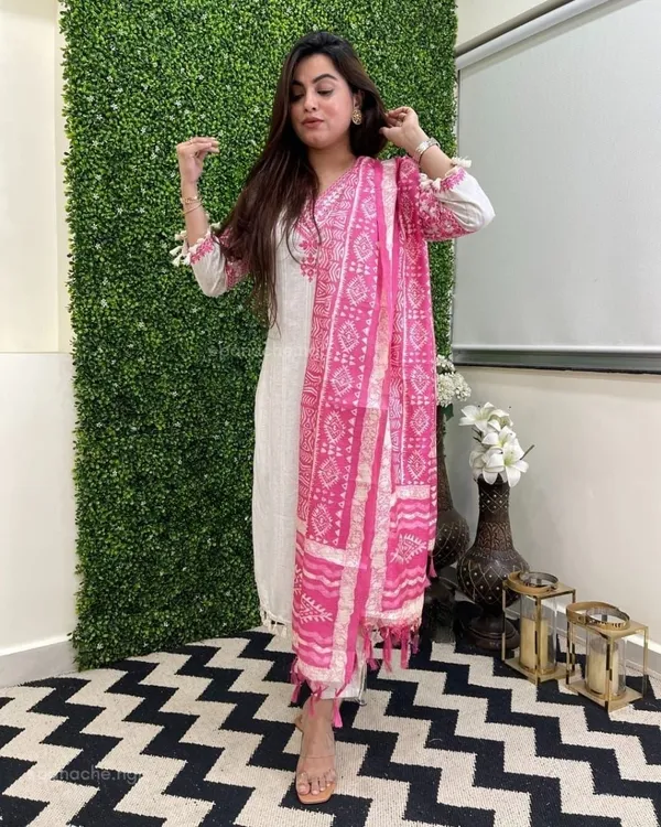 Cotton_Katha_Work_Straight_Kurta_Pant_&_Dupatta_For_Women