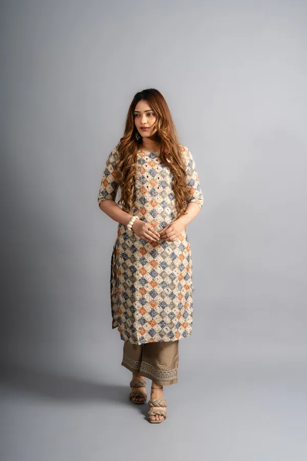 Cotton_Printed_A-Line_Kurta_-_Biege_White_For_Women