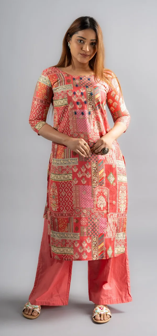 Cotton_Printed_A-Line_Kurta_-Pink_For_Women