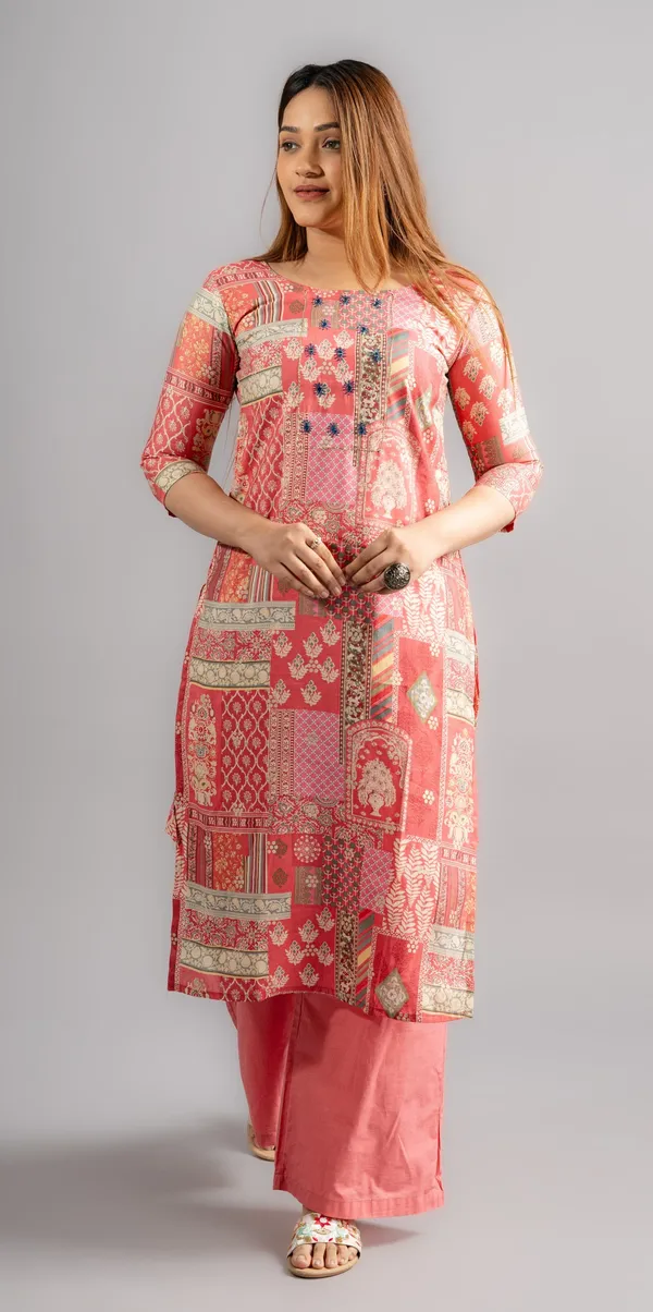 Cotton_Printed_A-Line_Kurta_-Pink_For_Women