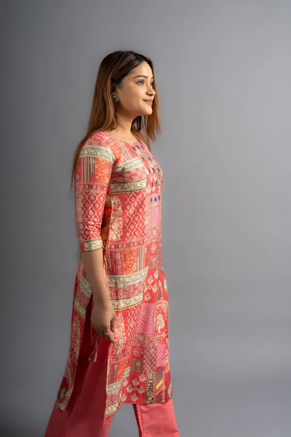 Cotton_Printed_A-Line_Kurta_-Pink_For_Women
