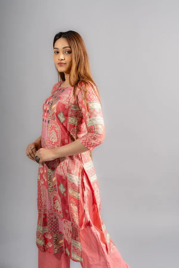 Cotton_Printed_A-Line_Kurta_-Pink_For_Women