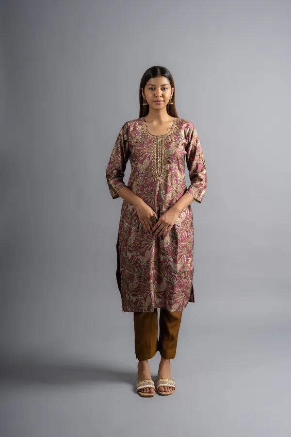 Lavender_Floral_Printed_Kurta_Pants_With_Dupatta_(Set_Of_3)_For_Women