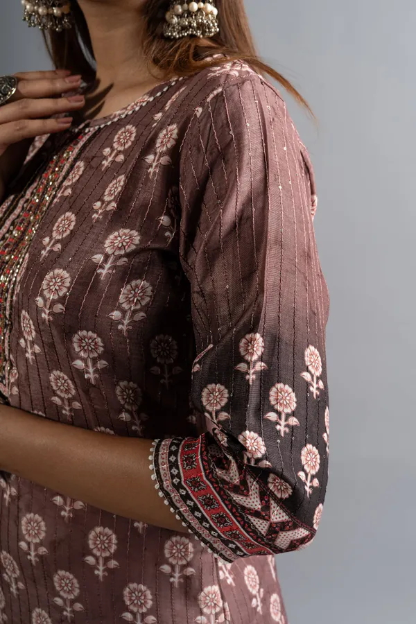 Brown_Ombre_Silk_Floral_Embroidered_Kurta_&_Pant_With_Dupatta_(Set_Of_3)_For_Women