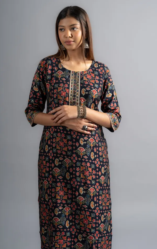 Navy_Blue_Silk_Printed_Kurta_Pant_With_Dupatta_(Set_Of_3)_For_Women