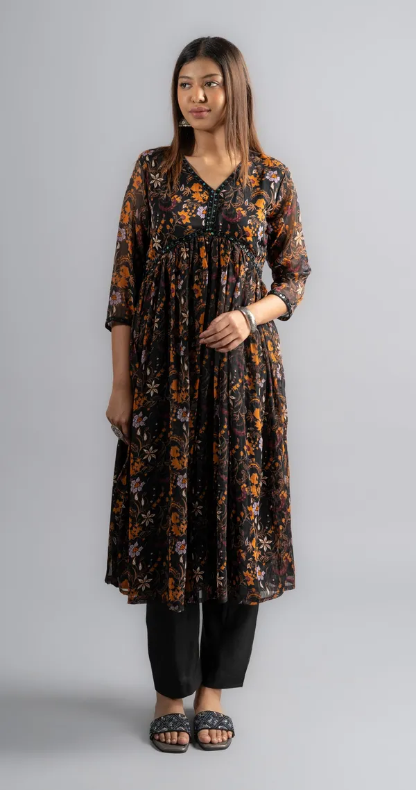 Floral_Printed_Beads_&_Embroidered_Flared_Kurta_With_Pants_&_Dupatta_-_Black_(Set_Of_3)_For_Women
