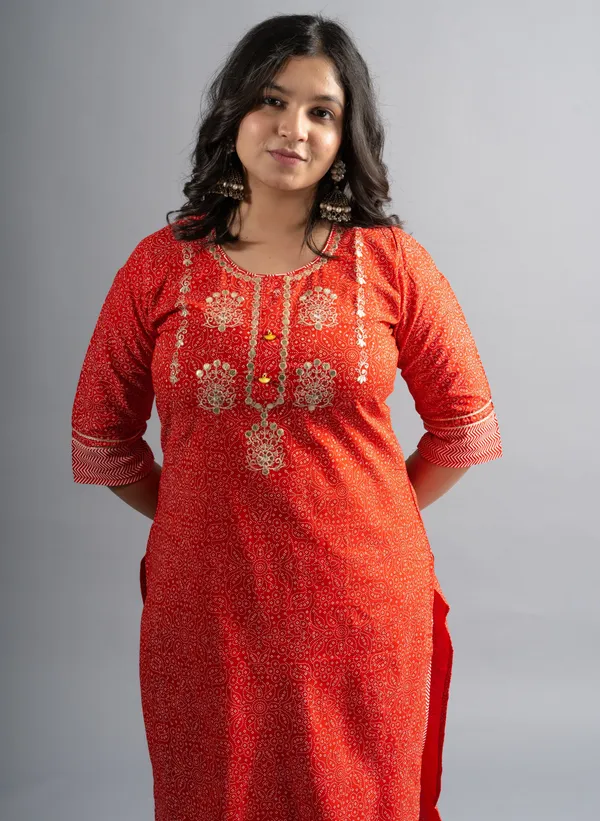 Tomato_Red_Cotton_Printed_Kurta_Pants_With_Dupatta_(Set_Of_3)_For_Women
