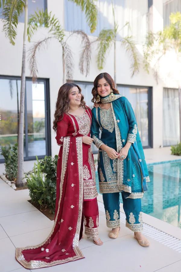 Ruhani_Maroon_Silk_Suit
