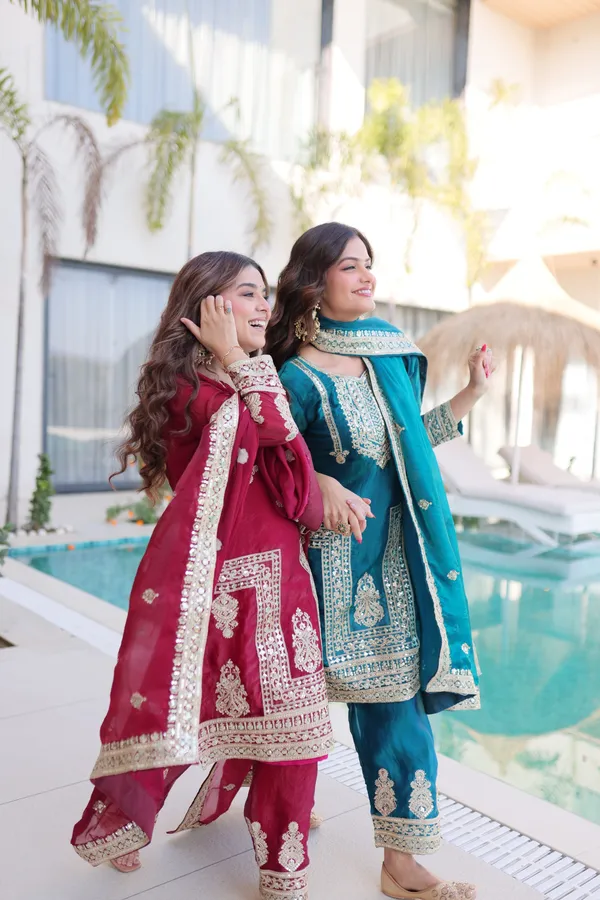 Ruhani_Maroon_Silk_Suit