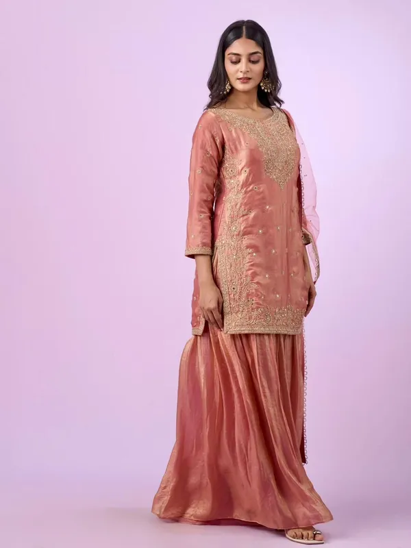 Gajree_Pink_Silk_Sharara_Suit_Set