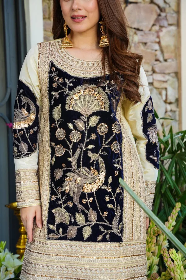 The_Royal_Navy_Velvet_Sharara_Set