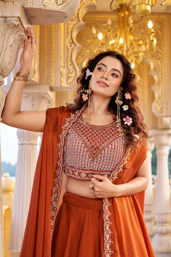Regal_Rust_Luxurious_Lehenga