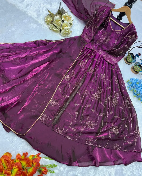 Plum_Royale_Embroidered_Gown?Lehenga_Set