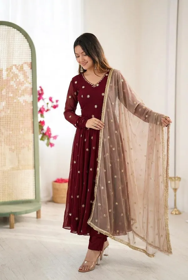 Wine_Grace_Anarkali_Set