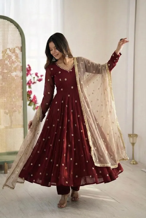 Wine_Grace_Anarkali_Set