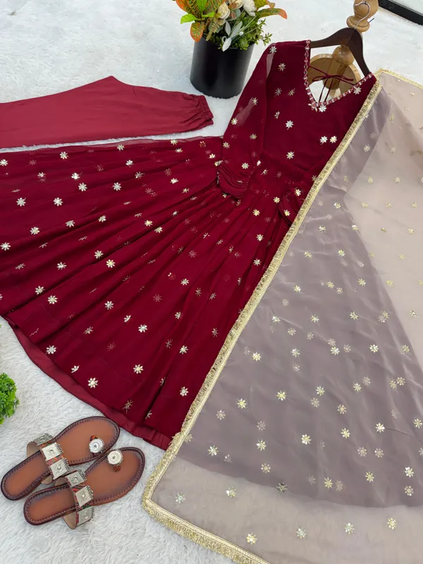 Wine_Grace_Anarkali_Set