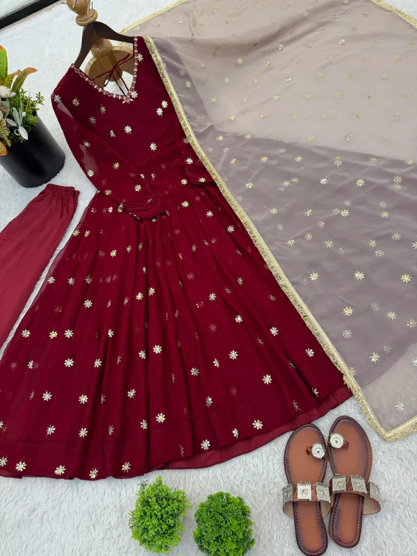 Wine_Grace_Anarkali_Set