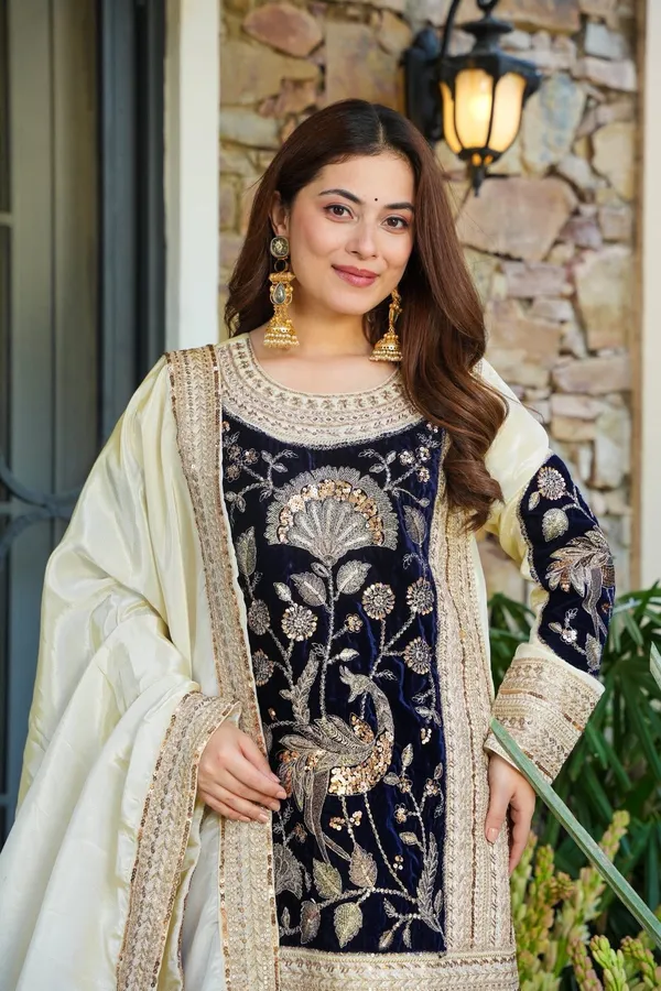 The_Royal_Navy_Velvet_Sharara_Set