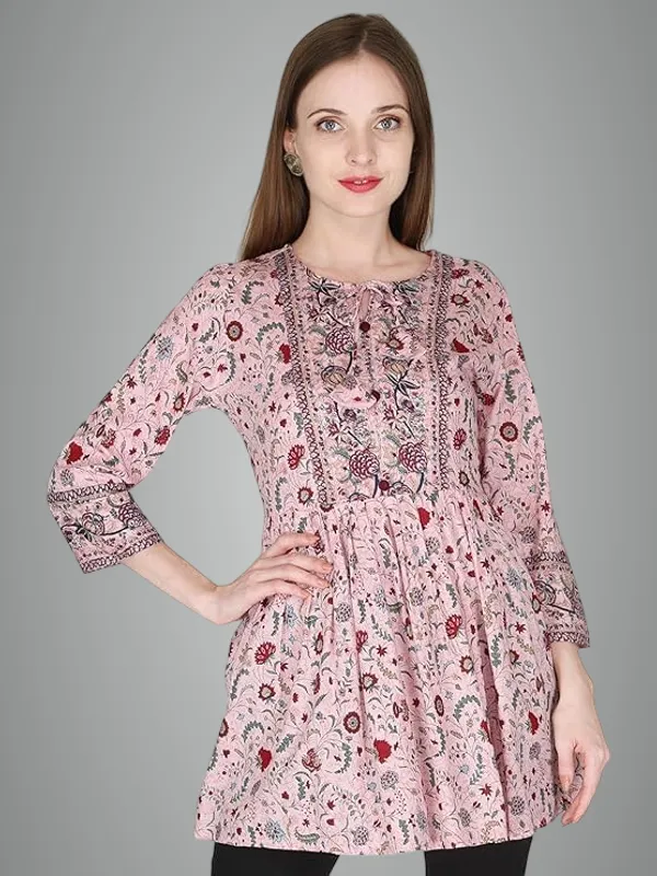 Pink_Rayon_Cotton_Blend_Top_For_Women