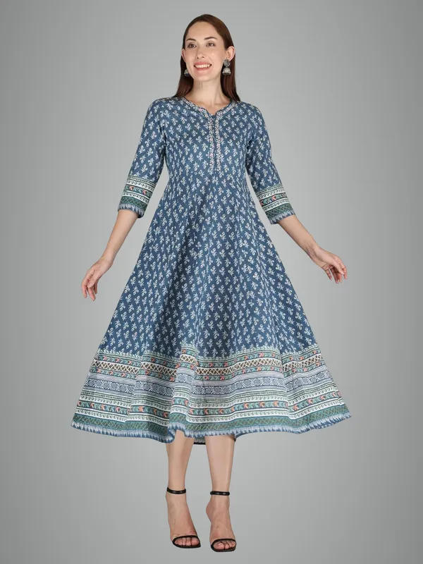 Blue_Rayon_Anarkali_Kurti_For_Women