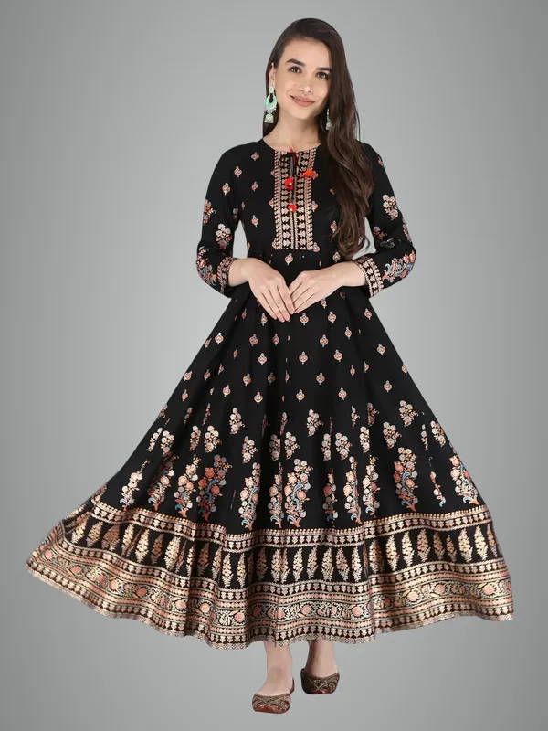 Black_Rayon_Anarkali_Kurti_For_Women