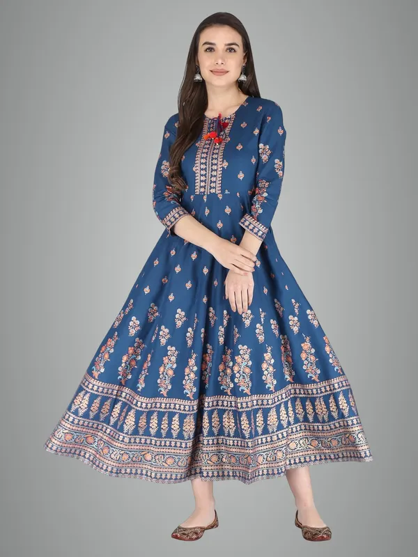 Blue_Rayon_Anarkali_Kurti_For_Women