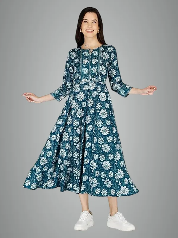 Blue_Cotton_Anarkali_Kurti_For_Women
