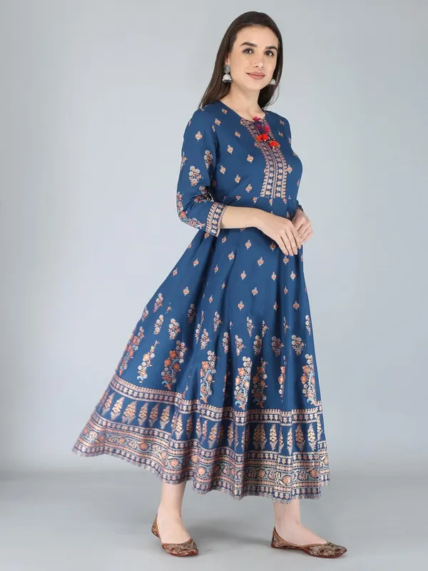 Blue_Rayon_Anarkali_Kurti_For_Women