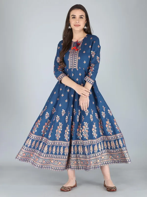 Blue_Rayon_Anarkali_Kurti_For_Women