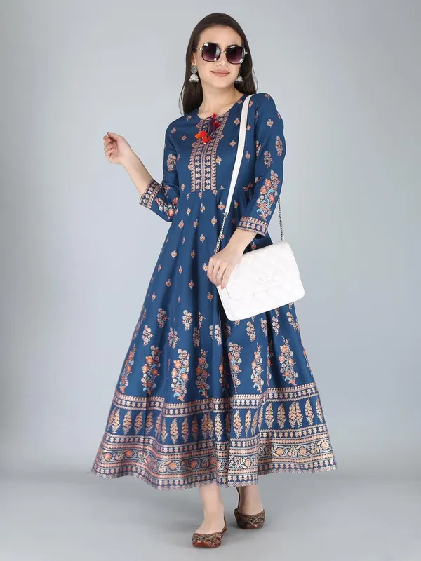 Blue_Rayon_Anarkali_Kurti_For_Women