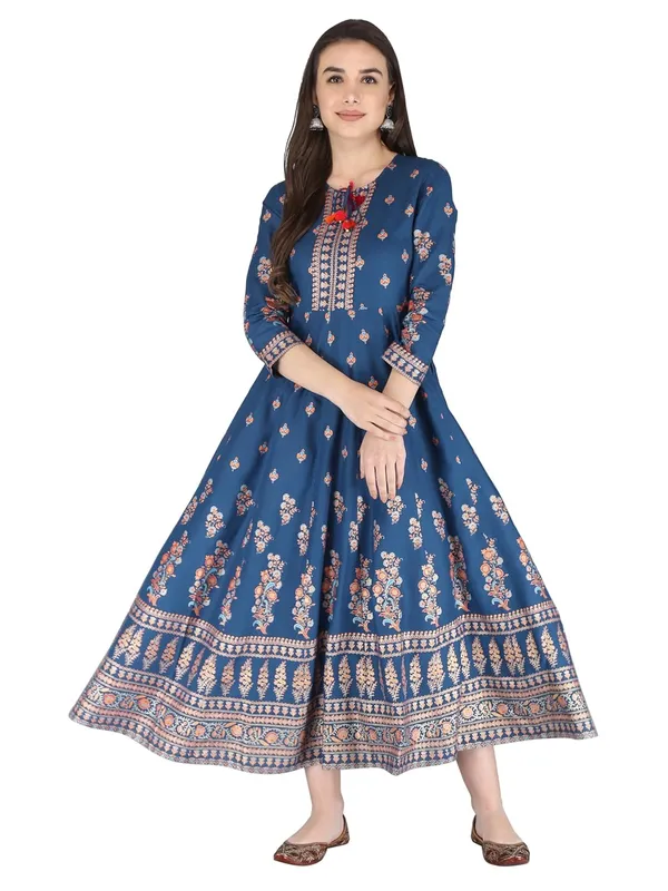 Blue_Rayon_Anarkali_Kurti_For_Women