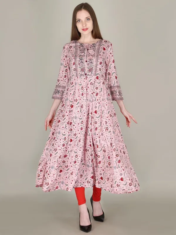 Pink_Rayon_Anarkali_Kurti_For_Women