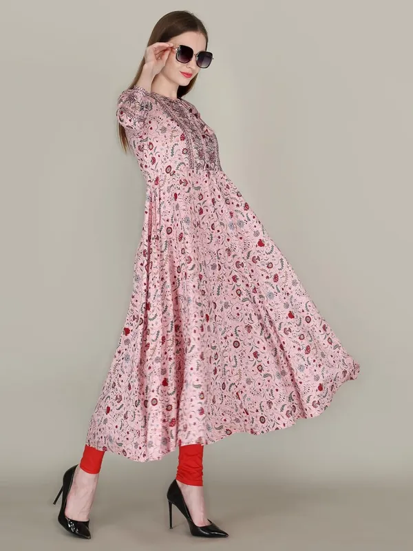 Pink_Rayon_Anarkali_Kurti_For_Women