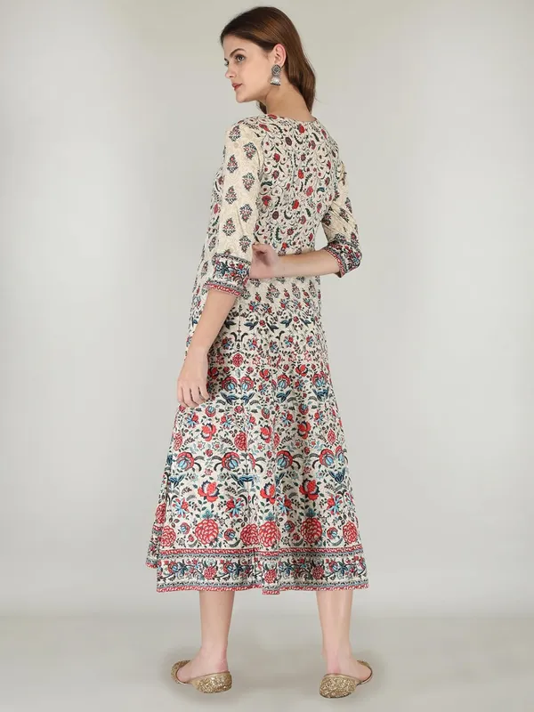 Cream_Rayon_Anarkali_Kurti_For_Women
