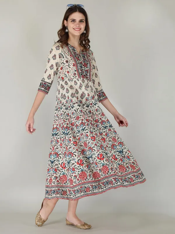 Cream_Rayon_Anarkali_Kurti_For_Women