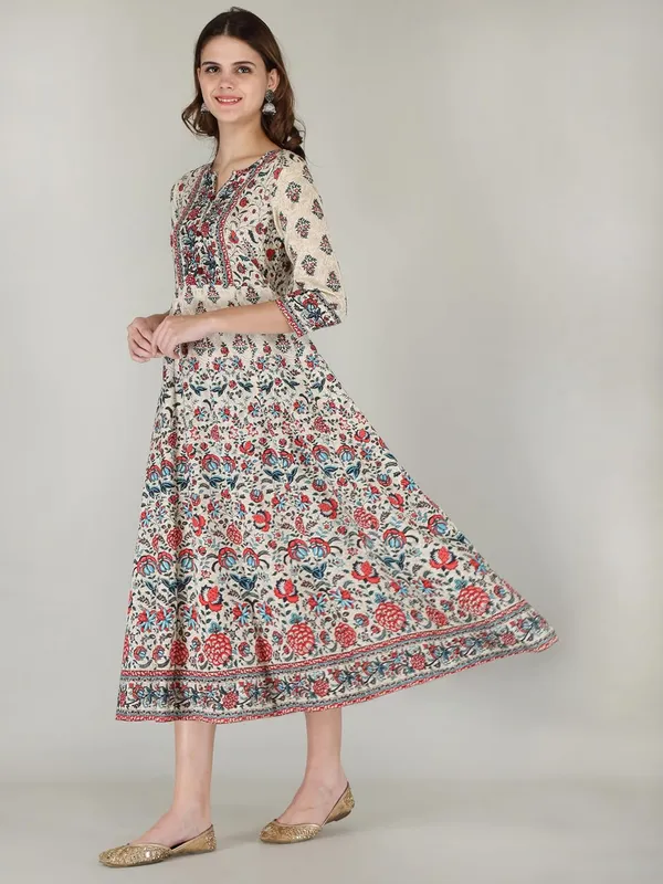 Cream_Rayon_Anarkali_Kurti_For_Women