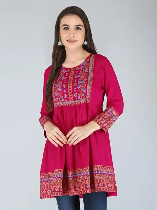 Baby_Pink_Rayon_Cotton_Blend_Top_For_Women