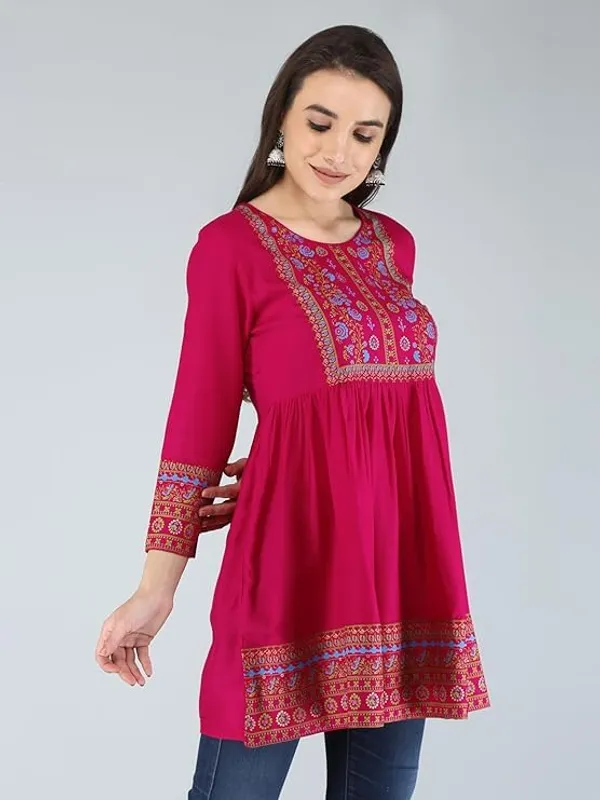 Baby_Pink_Rayon_Cotton_Blend_Top_For_Women