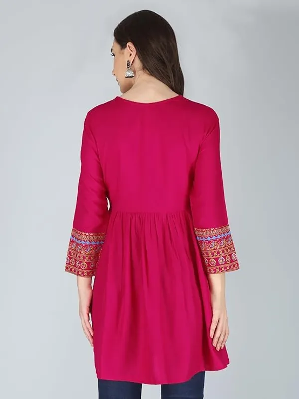 Baby_Pink_Rayon_Cotton_Blend_Top_For_Women