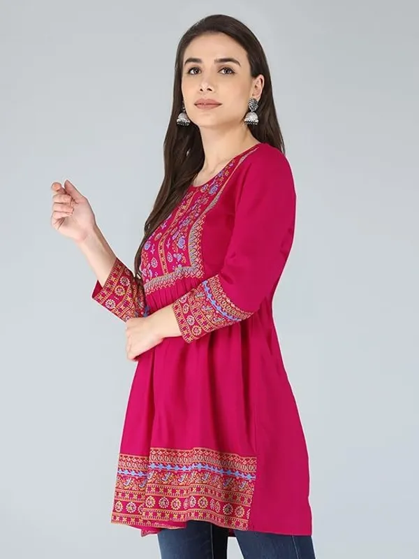 Baby_Pink_Rayon_Cotton_Blend_Top_For_Women