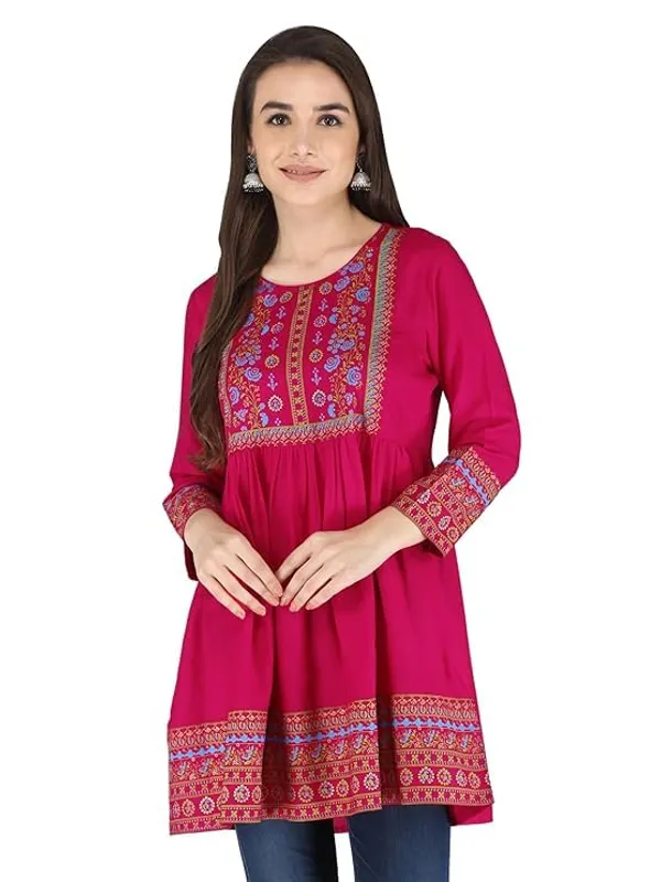 Baby_Pink_Rayon_Cotton_Blend_Top_For_Women