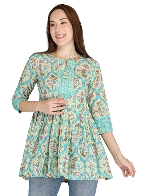 Light_Green_Rayon_Cotton_Blend_Top_For_Women