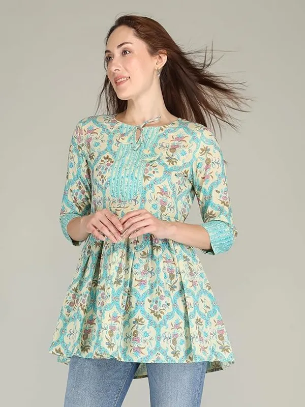 Light_Green_Rayon_Cotton_Blend_Top_For_Women